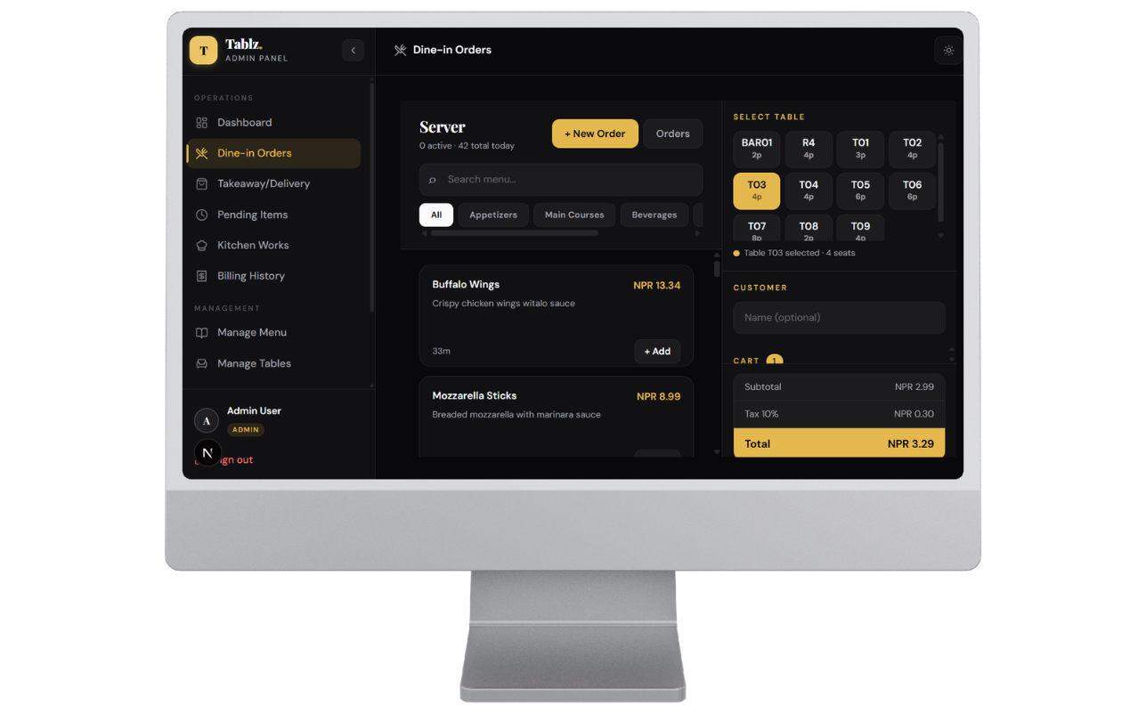 POS System for Hotel management System
